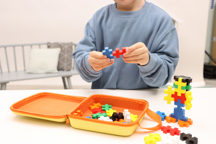 Set constructie Plus-Plus, 15 piese mari, portabil, in geanta cu fermoar [5]