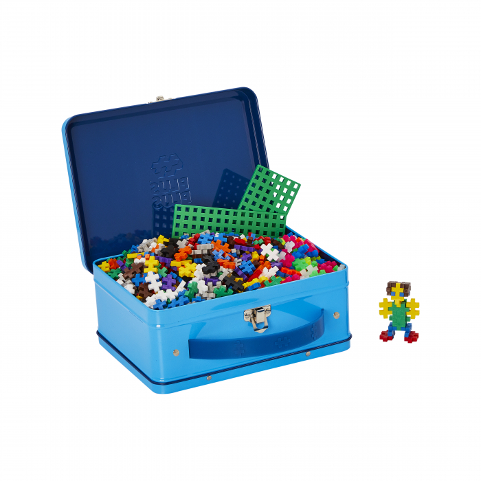 Set constructie Plus-Plus, 600 piese, portabil, in cutie metalica, culori standard [2]