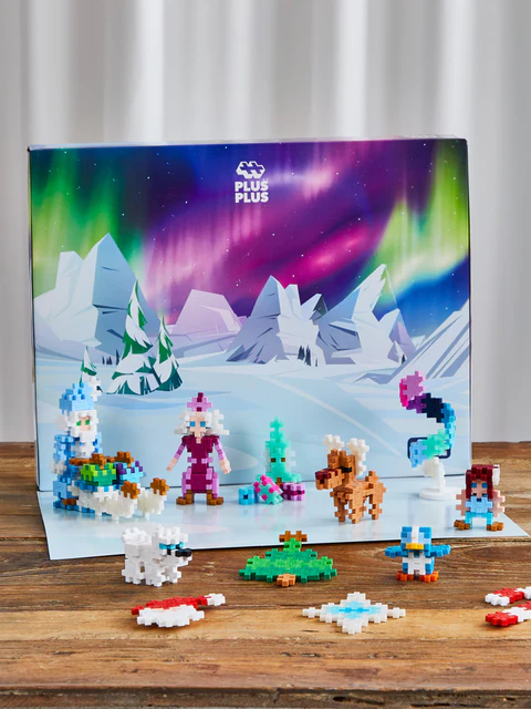 Set constructie Plus-Plus, Calendar Advent - Moș Crăciun și Aurora Boreală [3]