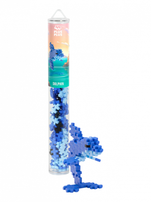Set constructie Plus-Plus, tub 100 piese, Delfin [5]