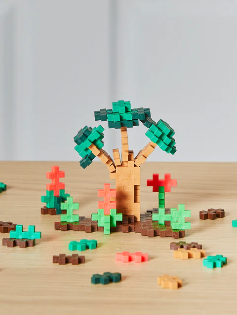 Set constructie Plus-Plus, tub 100 piese, Jungle Mix [4]