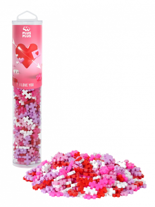 Set constructie Plus-Plus, tub 240 piese, I Love You Mix, culorile iubirii [5]
