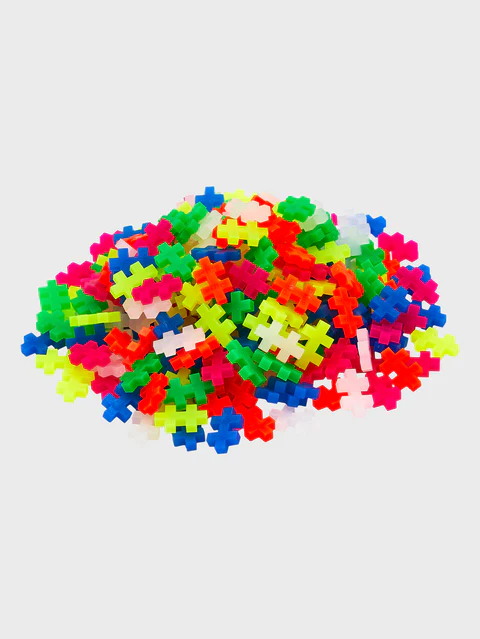 Set constructie Plus-Plus, tub 240 piese, Neon Mix, culori fluorescente [3]