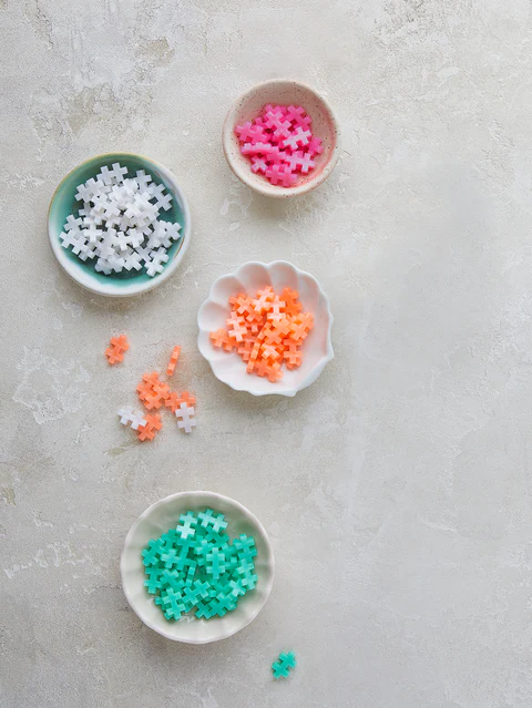 Set constructie Plus-Plus, tub 240 piese, Pearl Mix, culori perlate [3]