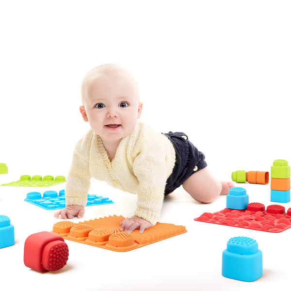 Set covorase senzoriale Soft BiBi cu blocuri de constructie, 20 piese [4]