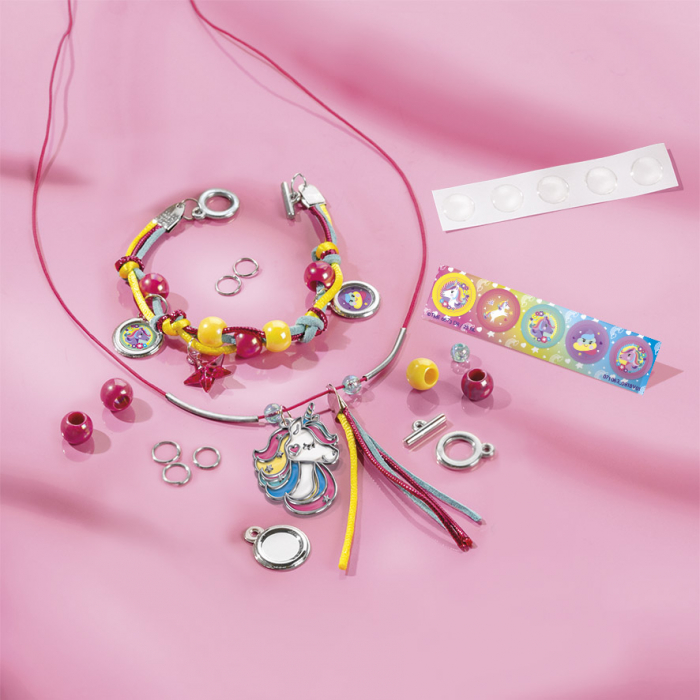 Set creativ 2 in 1 - Bratari curcubeu si gentuta cu unicorni [3]