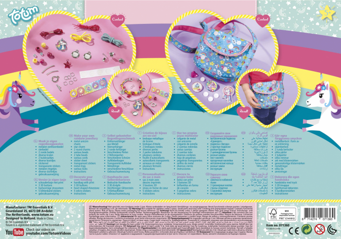 Set creativ 2 in 1 - Bratari curcubeu si gentuta cu unicorni [6]