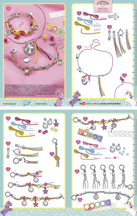 Set creativ 2 in 1 - Bratari curcubeu si gentuta cu unicorni [7]