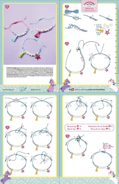 Set creativ 2 in 1, Bratari si cutie de bijuterii cu unicorni [5]