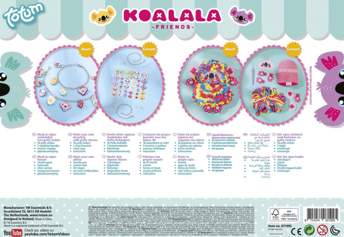 Set creativ 2 in 1 Koala - bratari si pernuta in forma de urs Koala [2]
