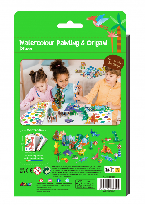 Set creativ 2 in 1 - Pictura si Origami - Dinozauri [2]