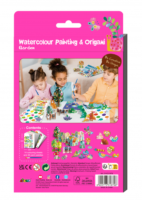 Set creativ 2 in 1 - Pictura si Origami - Gradina [2]