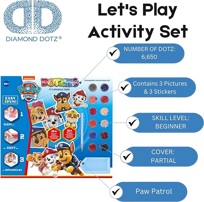 Set creativ 6 in 1, Patrula Catelusilor, pictura cu diamante [3]