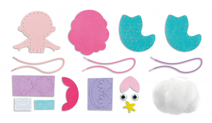 Set creativ de cusut cu tehnica siretului - Primul meu Pandantiv Sirena, nivel 3 [5]