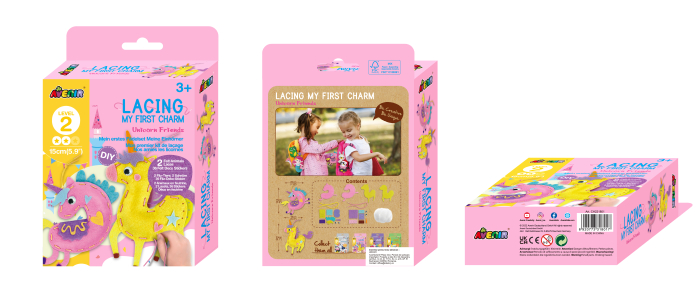 Set creativ de cusut cu tehnica siretului - Primul meu Pandantiv Unicorn, nivel 2 [7]