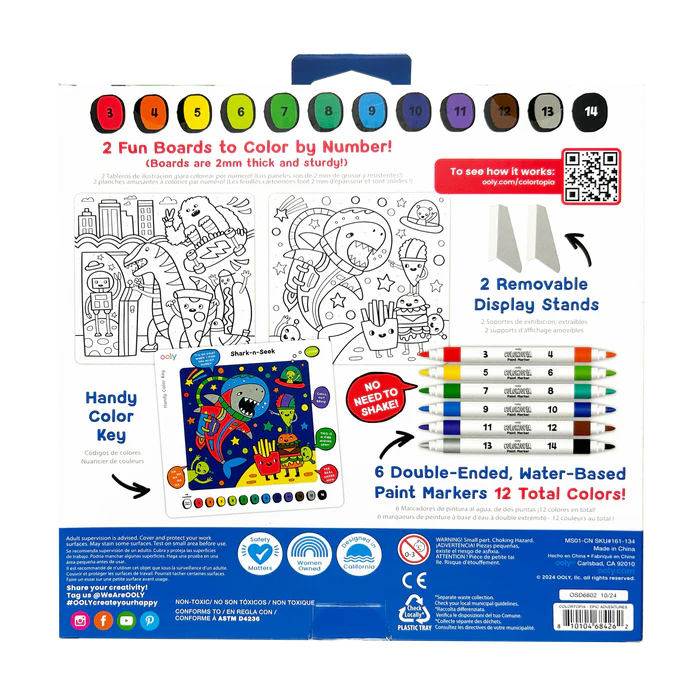 Set creativ de pictură după numere cu markere Colortopia - Aventuri Epice (Set de 6 culori duble) [3]