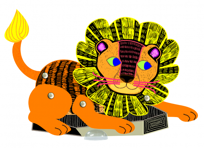 Set creativ de razuit - Animale de padure in miscare [2]