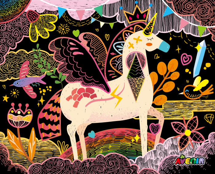 Set creativ de razuit - Unicorni in miscare [4]