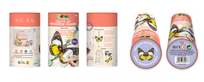 Set creativ din lemn - breloc Fluture, colectia Creatii Naturale [4]