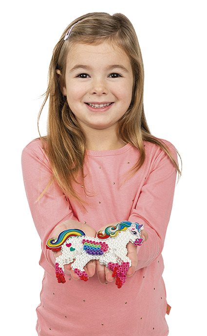 Set creativ DIY cu margele de calcat- Rainbow Unicorn [8]