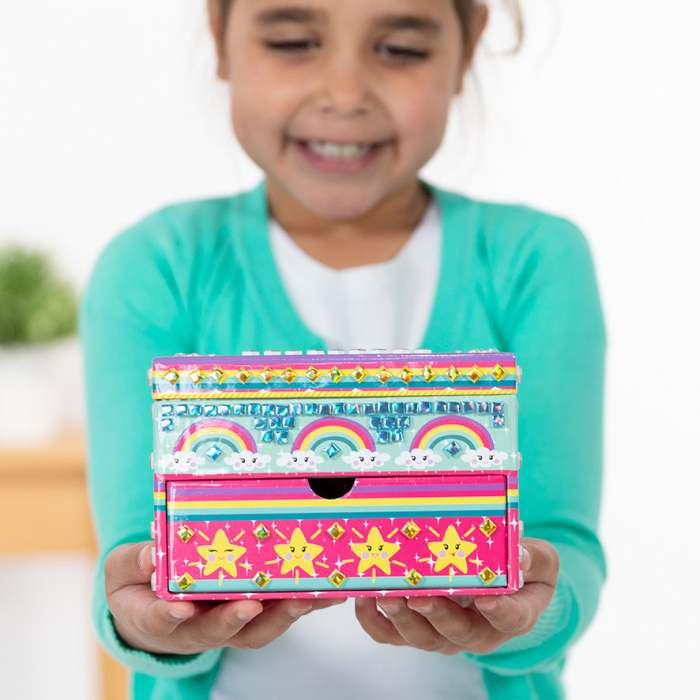 Set creativ DIY Decoreaza propria cutie de bijuterii cu unicorni [9]