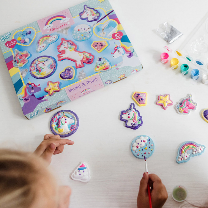 Set creativ DIY Modeleaza si picteaza unicorni [3]
