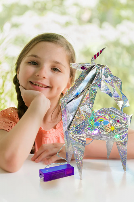 Set creativ - Origami holografic Unicorn cu iluminare [5]