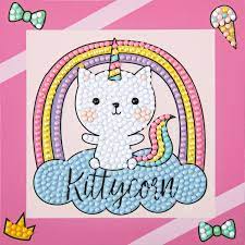 Set creativ pictura cu diamante - Kittycorn- pisica unicorn [2]