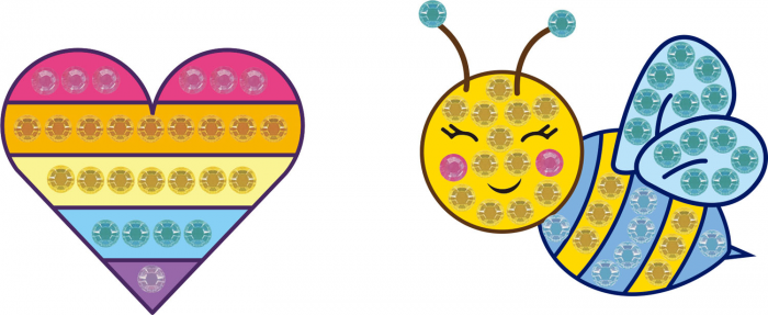 Set creativ super-rapid, autocolante BIG DOTZ - Inima si albina [2]