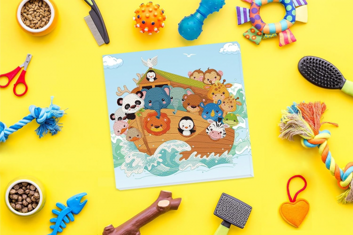 Set creativ tablou Arca lui Noe, pictura cu diamante [3]