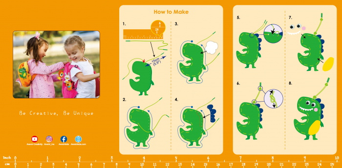 Set creativ XXL de cusut cu tehnica siretului - Craft 'N' Play Box [6]