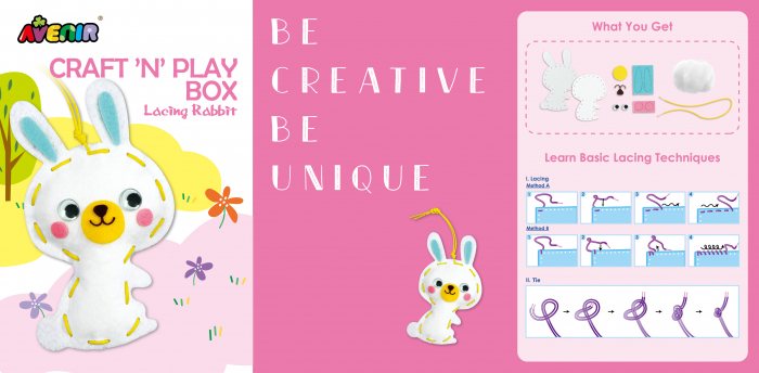 Set creativ XXL de cusut cu tehnica siretului - Craft 'N' Play Box [4]