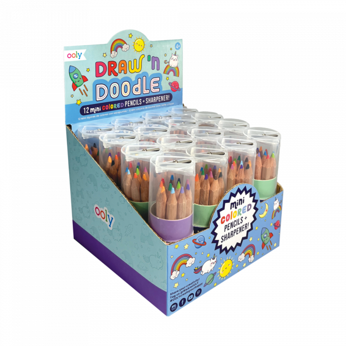 Set creioane Colorate cu ascutitoare Mini Draw'n'Doodle [10]