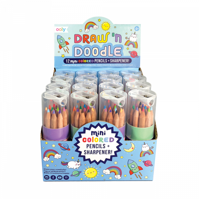 Set creioane Colorate cu ascutitoare Mini Draw'n'Doodle [9]