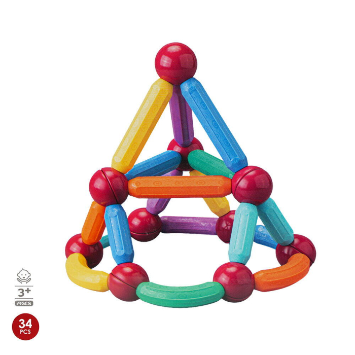 Set de constructie magnetic - Forme 3D (34 piese) [3]