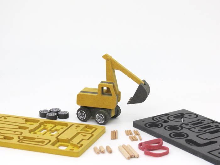 Set de constructie vehicul de santier Excavatorul Frederic, Croc toys [2]