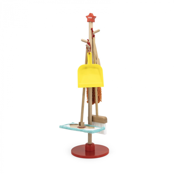Set de curatenie din lemn cu 6 piese, Viga [2]
