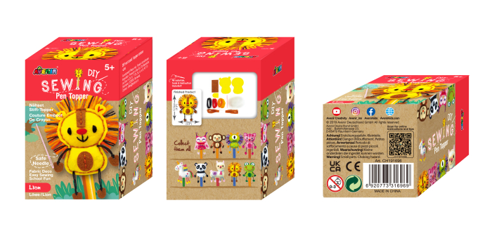 Set de cusut DIY - decoratiune topper pentru creion - Leu [5]