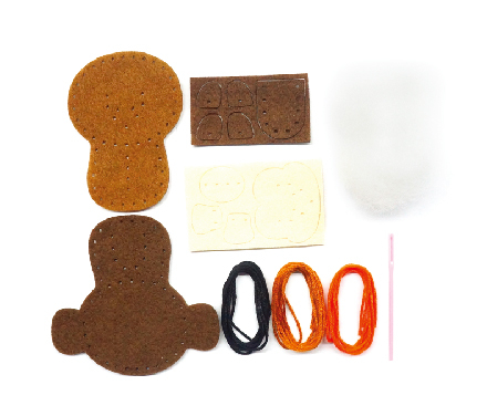 Set de cusut DIY - decoratiune topper pentru creion - Maimuta [3]