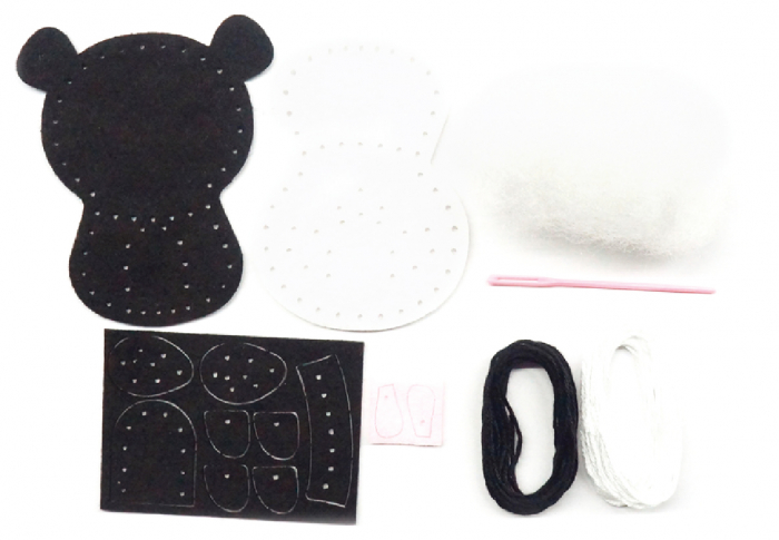 Set de cusut DIY - decoratiune topper pentru creion - Panda [4]