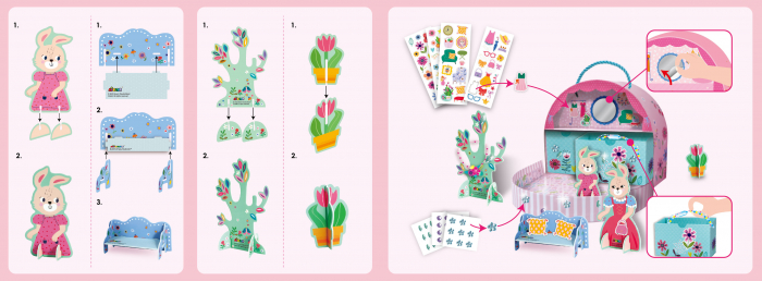 Set de joaca creativa si libera, portabil - Casa Domnisoarei Iepuras [5]