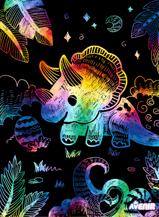 Set de razuit cu sabloane -Dinozauri [2]