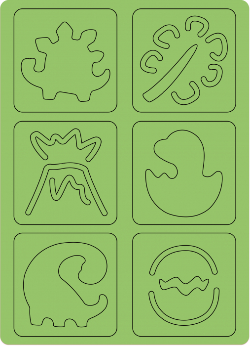 Set de razuit cu sabloane -Dinozauri [5]