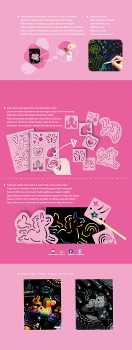 Set de razuit cu sabloane - Unicorni [7]