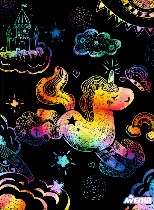 Set de razuit cu sabloane - Unicorni [4]