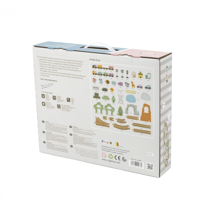 Set de trenulete din 90 de piese, PolarB Viga [4]