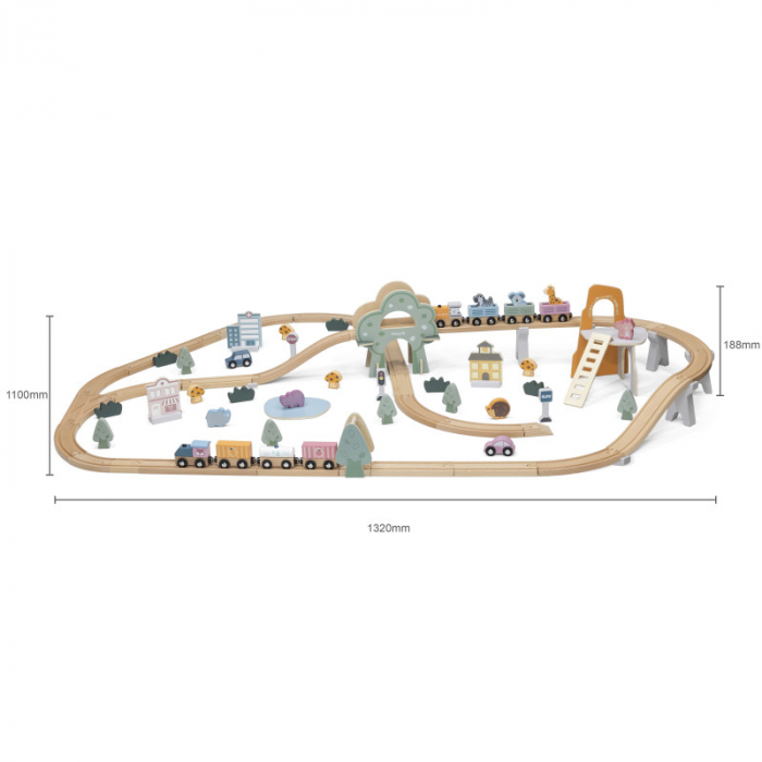 Set de trenulete din 90 de piese, PolarB Viga [2]