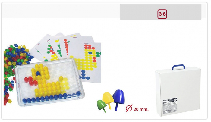 Set didactic mozaic 20 mm pentru 6 copii Miniland [1]