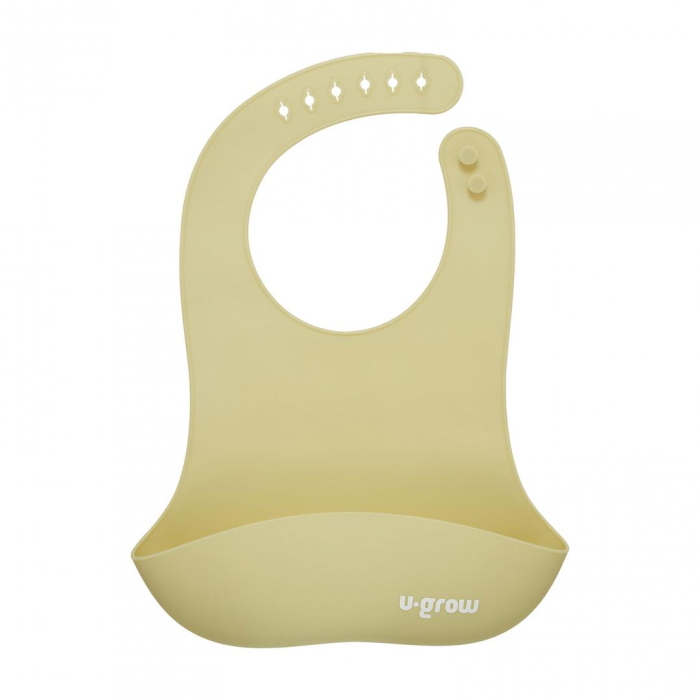 Set diversificare 5 piese silicon : baveta, bol, farfurie, lingurita si furculita, olive, U-Grow [4]