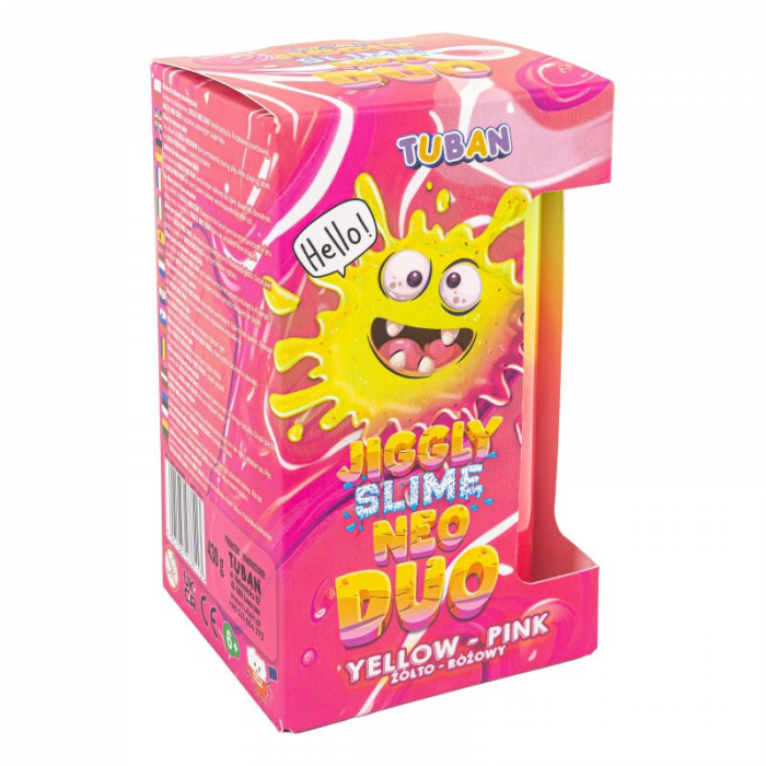 Set DIY experimente JIGGLY SLIME NEO DUO, GALBEN-ROZ [2]